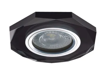 Einbaurahmen schwarzes Kristallglas - 8eck - Schnellspannkopf - flach - MORTA...