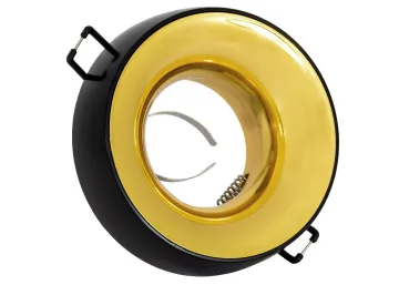 Kanlux Einbaustrahler ELNIS L B-G Schwarz Gold Glänzend Aluminium