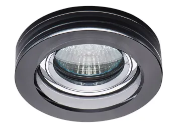 Kanlux Premium Einbaurahmen schwarzes Kristallglas - Rund - Schnellspannkopf...