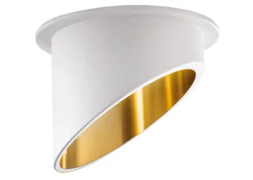 Kanlux Einbaustrahler SPAG C weiss rund abgeschrägt innen gold