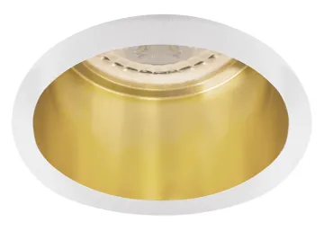Kanlux Einbaustrahler SPAG D weiss rund innen gold komplett versenkt