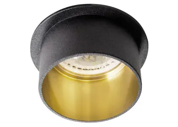 Kanlux Einbaustrahler SPAG S schwarz rund innen gold