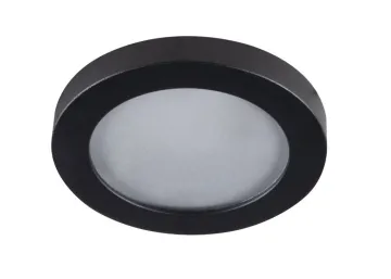 Kanlux Einbaustrahler FLINI schwarz matt rund für Feuchträume IP44, mattes...