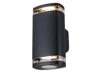 Kanlux Außenleuchte Wandleuchte ZEVI W EL 2GU10 B schwarz 2 x GU10 Up&Down