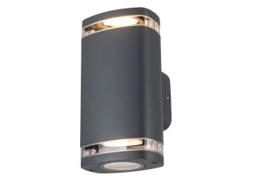 Kanlux Außenleuchte Wandleuchte ZEVI W EL 2GU10 G graphit 2 x GU10 Up&Down