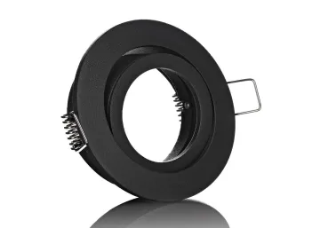 Druckguss Einbaustrahler schwarz matt - schwenkbar - Bajonettverschluss