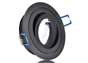 Premium Einbaurahmen aus Aluminium schwarz matt rund