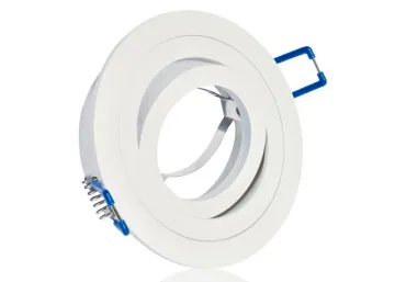 Premium Einbaurahmen aus Aluminium weiss matt rund