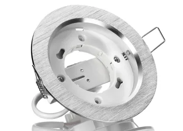 GX53 Einbaurahmen Strahler Aluminium gebürstet rund