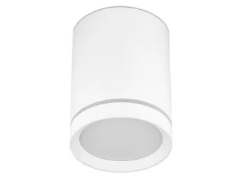 Aluminium Aufbaustrahler Slim weiß rund GU10 Milchglas