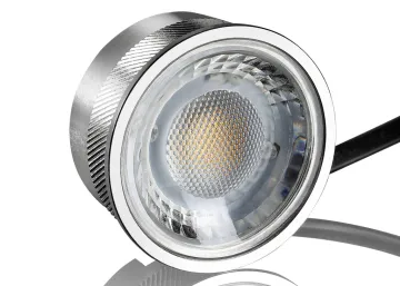 Flat LED Modul 5W Ultraflach 50mm Aluminium Linsenglas 1800-3000K Dimm-to-warm