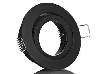 Druckguss Einbaustrahler schwarz matt - schwenkbar - Klickverschluss