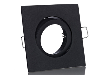 Druckguss Einbaustrahler schwarz matt eckig schwenkbar Klickverschluss...