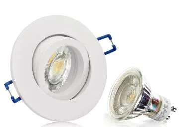 LED Einbaustrahler Set mit Marken GU10 LED Spot LC Light 5 Watt 9 SMD...