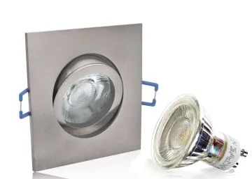 LED Einbaustrahler Set mit Marken GU10 LED Spot LC Light 5 Watt 9 SMD...