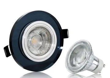 LED Einbaustrahler Set mit Marken GU10 LED Spot ChiliTec H50 COB 5 Watt...