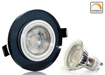 LED Einbaustrahler Set dimmbar mit Marken GU10 LED Spot LC Light 5 Watt...