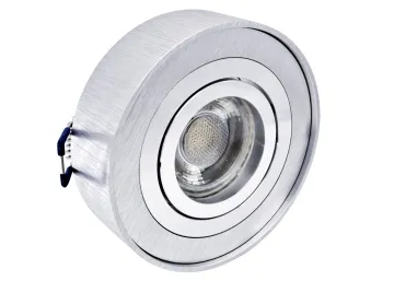 LED line Einbaustrahler Rollo midi Aluminium gebürstet rund