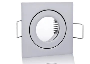 Aluminium Einbaustrahler graphit matt IP44 Feuchtraum MR11 / GU4 eckig