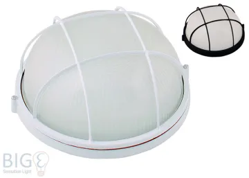 Horoz Sicherheitsleuchte IP54 Bulkhead gross weiss oder schwarz