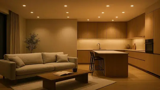 Moderne Raumbeleuchtung mit LED Deckeneinbaustrahlern